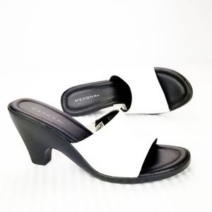 Merona Black/White Sandal Heels Size 8.5